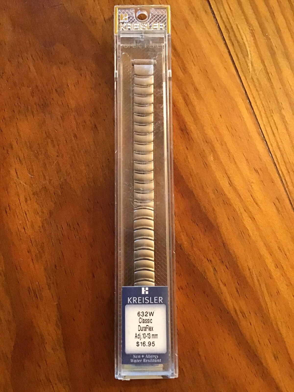 Ladies Kreisler Adj. 10-13mm Classic DuraFlex Watch Band Silver Tone NOS 632W