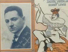 1918 I'm The Brother Of Lily Of The Valley Sheet Music Friedland Lewis Clown