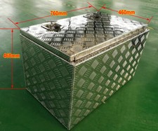 76x46x46 cm Aluminum Tool Box Pickup Truck Storage Underbody Trailer Bed w/ Lock