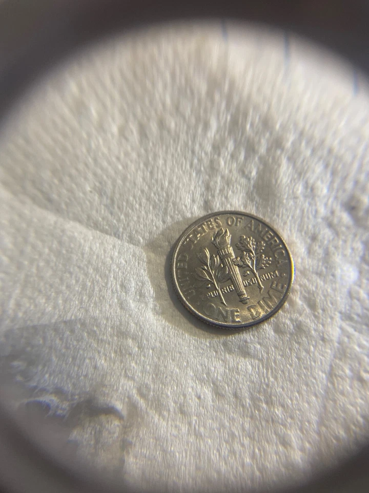 Moneda de diez centavos Roosevelt 2016p error, muy rara Foto 3 de 4