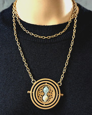 Harry Potter Hermione Long Pendant Necklace Time Turner Mystical Jewelry 35"