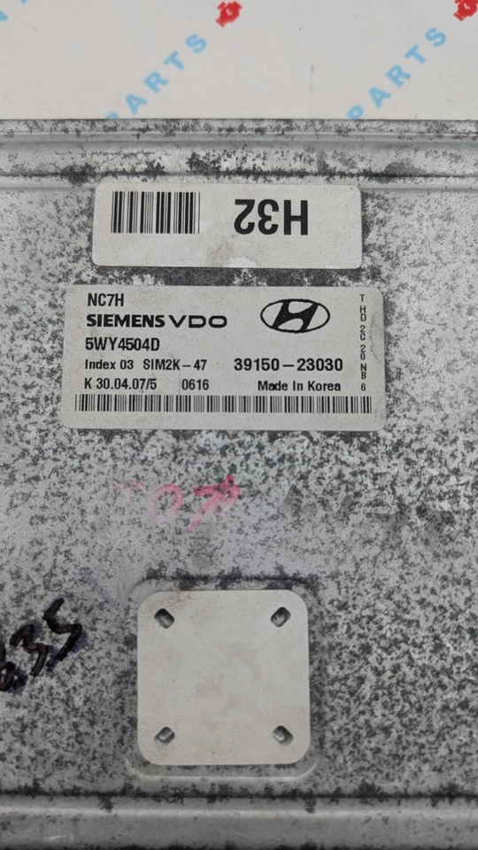 Usado 2007 Hyundai Elantra SIEMENS SIM2K-47 / 39150-23030 ECU 5WK4504D - Imagem 2 de 4