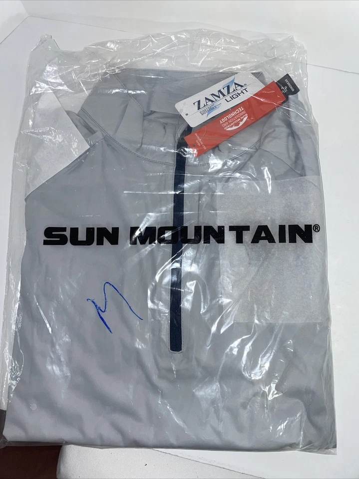Camisa de viento de golf Sun Mountain chaqueta para hombre gris medio Valero Texas abierta 1/4 cremallera Foto 3 de 4