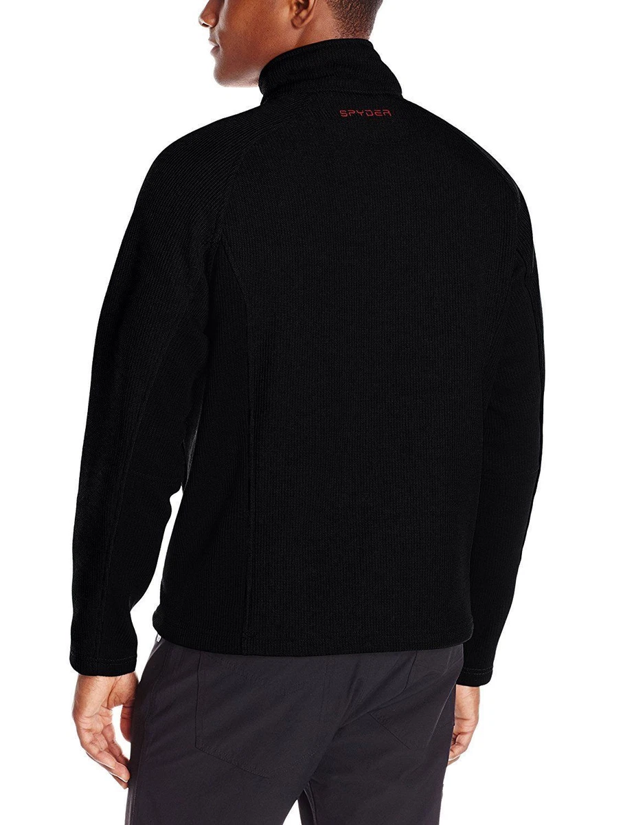 Spyder Men s M Constant Full Zip Mid Weight Stryke Fleece Black Volcano Size M