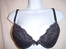 Victorias Secret Classic Stretch Lace Miracle Black 34C Black NWOT