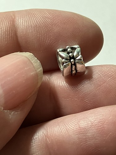 Tibetan Silver Large Bail Beads. Butterfly/Dragonfly Design. Hole-5mm 7 PCs - Picture 5 of 8