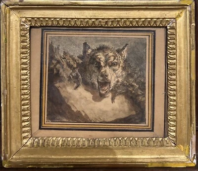Ecole Française Du Début Du 19eme Siècle - Bête Sauvage loup - Photo 1/4