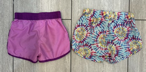 Lot Of 2 Girls Active Shorts OP, Members Mark, Purple, Tie Dye, Size 4/5 & 5/6 - Picture 10 of 13