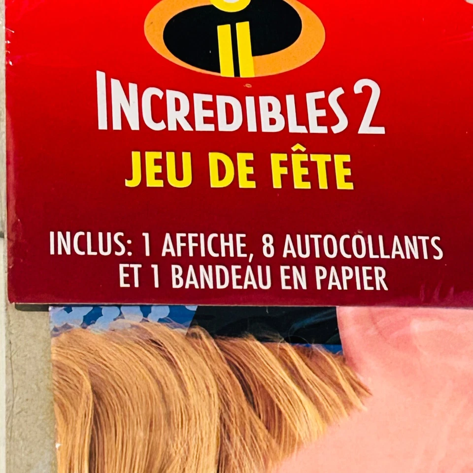 Disney Increíbles 2 Juego Fiesta Cumpleaños (coloca la máscara en jack-jack) NUEVO Foto 4 de 4