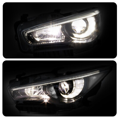 For 14-17 Q50 Front LED Headlight W/o Adaptive Headlamp Light W Bulb Left Side