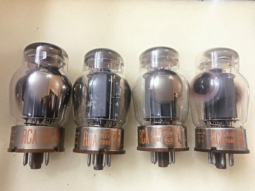 RCA 6550 Solid Grey Plate Tested Excellent Matched Quad