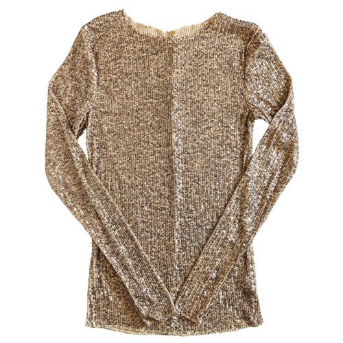NWT Intimately Free People Top Women's XS Gold Sequin Long Sleeve Pullover $78 - Picture 3 of 6