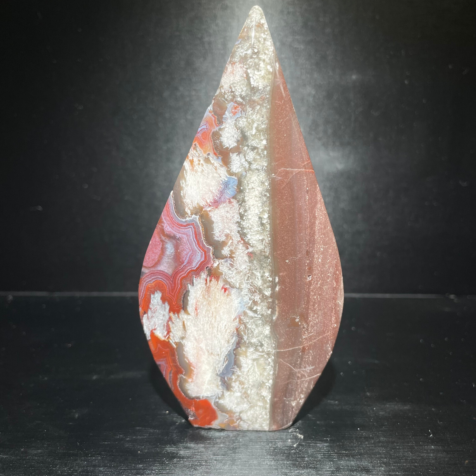 176G Mexican Crazy Lace Agate Crystal - Natural Healing Stone Specimen