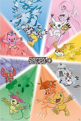 Digimon - Poster gruppo Digimon con evoluzioni 61x91,5 cm