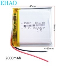 3.7V 2000mAh Lipo Rechargeable Battery For SmartWatch Cosmetic Instrument 104040
