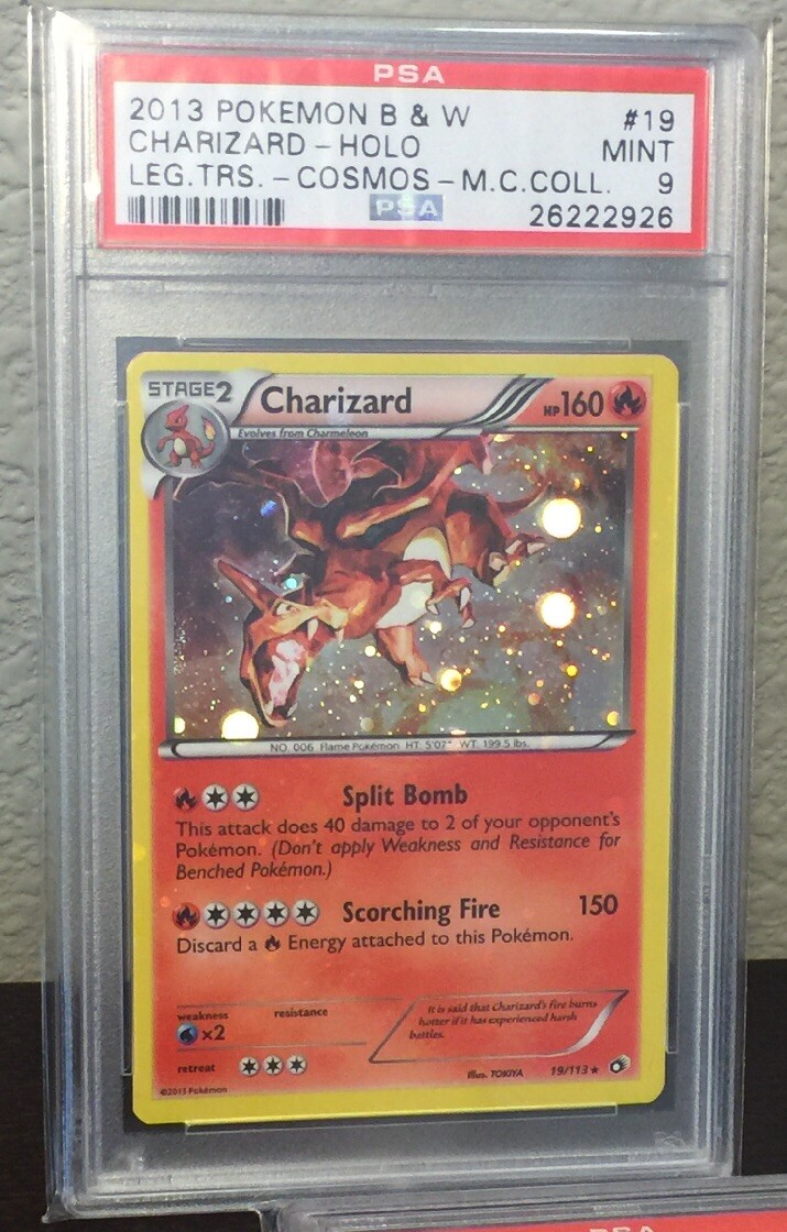Charizard Cosmos Holo Legendary Treasures Psa 9 Mint Holo Bleed