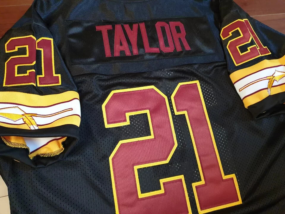 Washington Redskins Throwback #21 Sean Taylor Spec. Ed SEWN BLACK