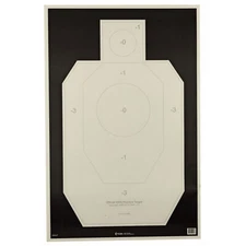 Action Target IDPA-P 100 Pack Official IDPA Practice Targets 23"x35" Black/White