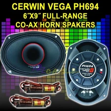 CERWIN VEGA PH694 6″ X 9″ 320W MAX / 160W RMS CAR AUDIO COAXIAL HORN SPEAKERS