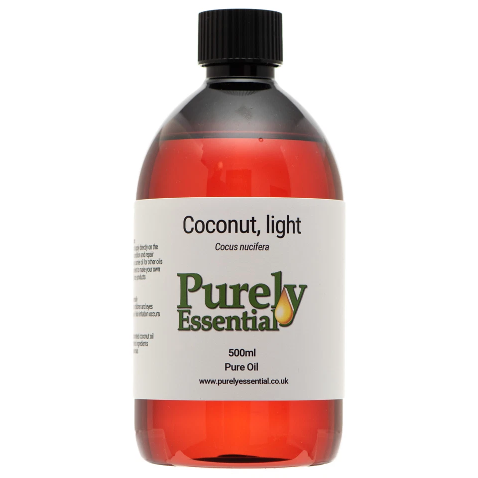 Coconut Oil, Light 50ml 100ml 500ml 100% Pure & Natural, Purely Essential