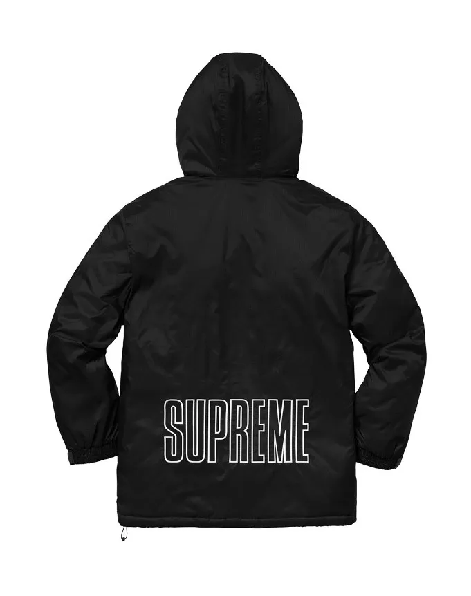 NEW SUPREME CHAMPION PULLOVER PARKA BLACK SIZE LARGE L SS18 LV KELLY  GARCONS CDG