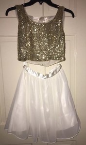 white and gold homecoming dresses