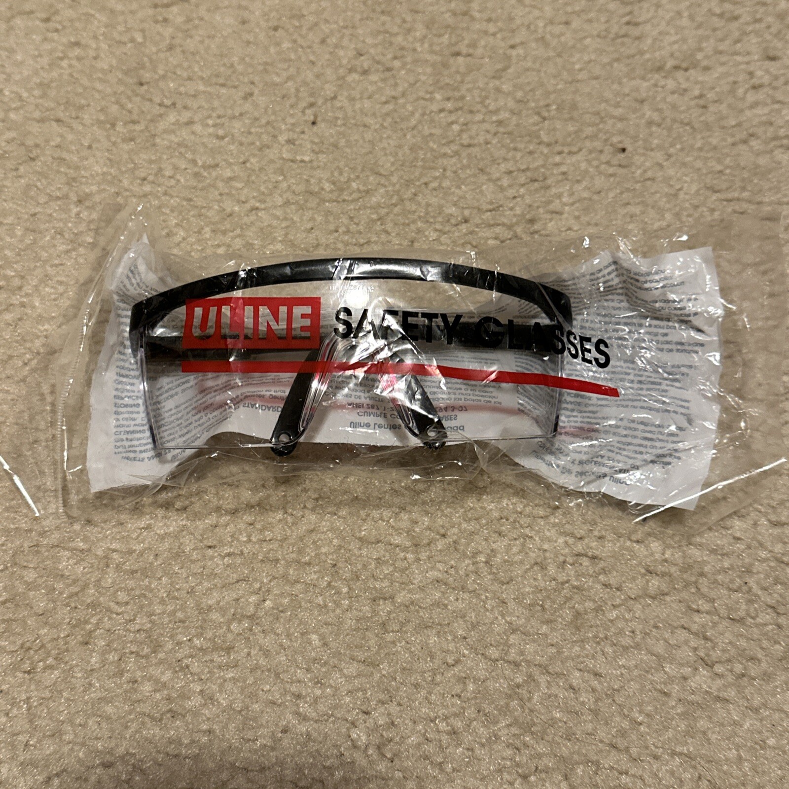 Uline Safety Glasses Clear Lens OSHA Compliant NEW ANSI Z87.12010 CSA