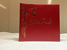 Vtg 50s UNUSED CHRISTMAS Greeting CARD List RECORD BOOK RED Samuel Ward 1954 