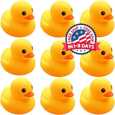 10pcs Preschool Bath Toys Bathtub Floating Squeaky Duckies for Ducking Cruise