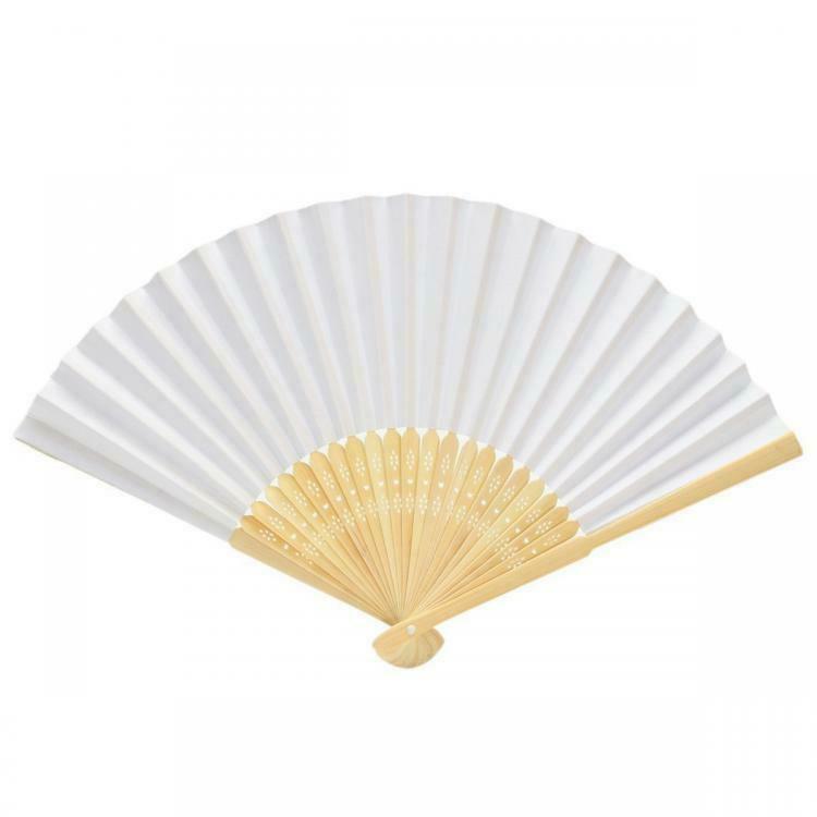 10 Ventagli Matrimonio In Legno E Carta - Decorazioni Fai Da Te Per Feste E Comunioni - Foto 9