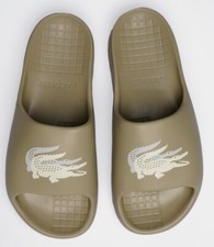 Lacoste Serve Slide 2.0 123 1 Men's Sandals in Khaki and Off White Size 10