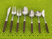 Interpur INR2 Stainless MCM Brown Synthetic Wood Flatware SMART CHOICE B10VG