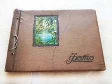Photo Postcard Album Antique Vintage Original Collectible Scrapbook 