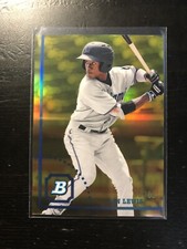 2022 Bowman Heritage Gold Refractor Ian Lewis /50 Miami Marlins Card PWE