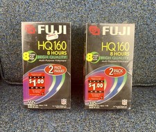 Fuji VHS HQ160 8 Hour Blank High Quality Video Tape New  Sealed - Set Of 4