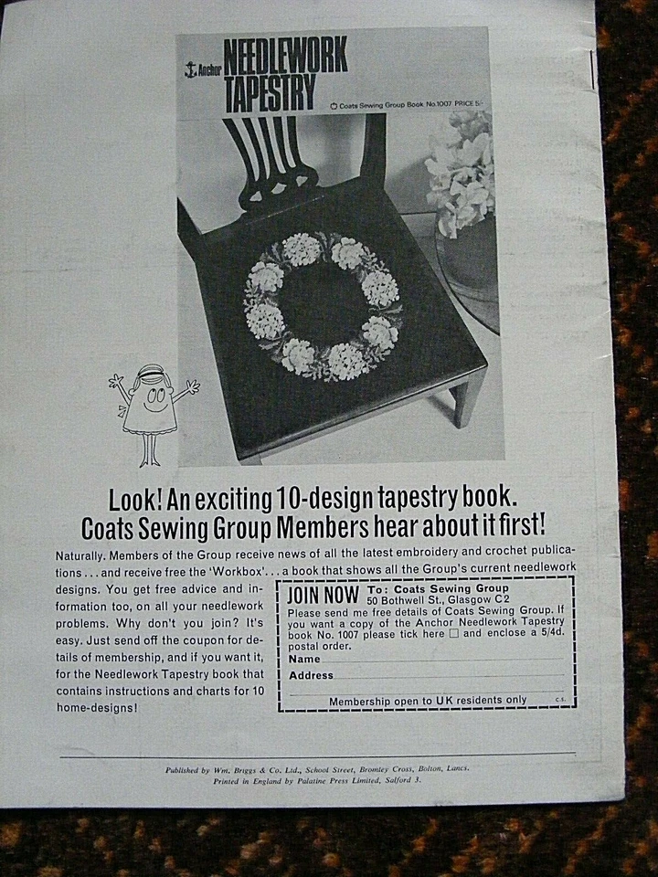 Wool Embroidery Book N58 Penelope, Needlecraft , Coats Anchor, vintage 1960s VGC - Image 2 of 4