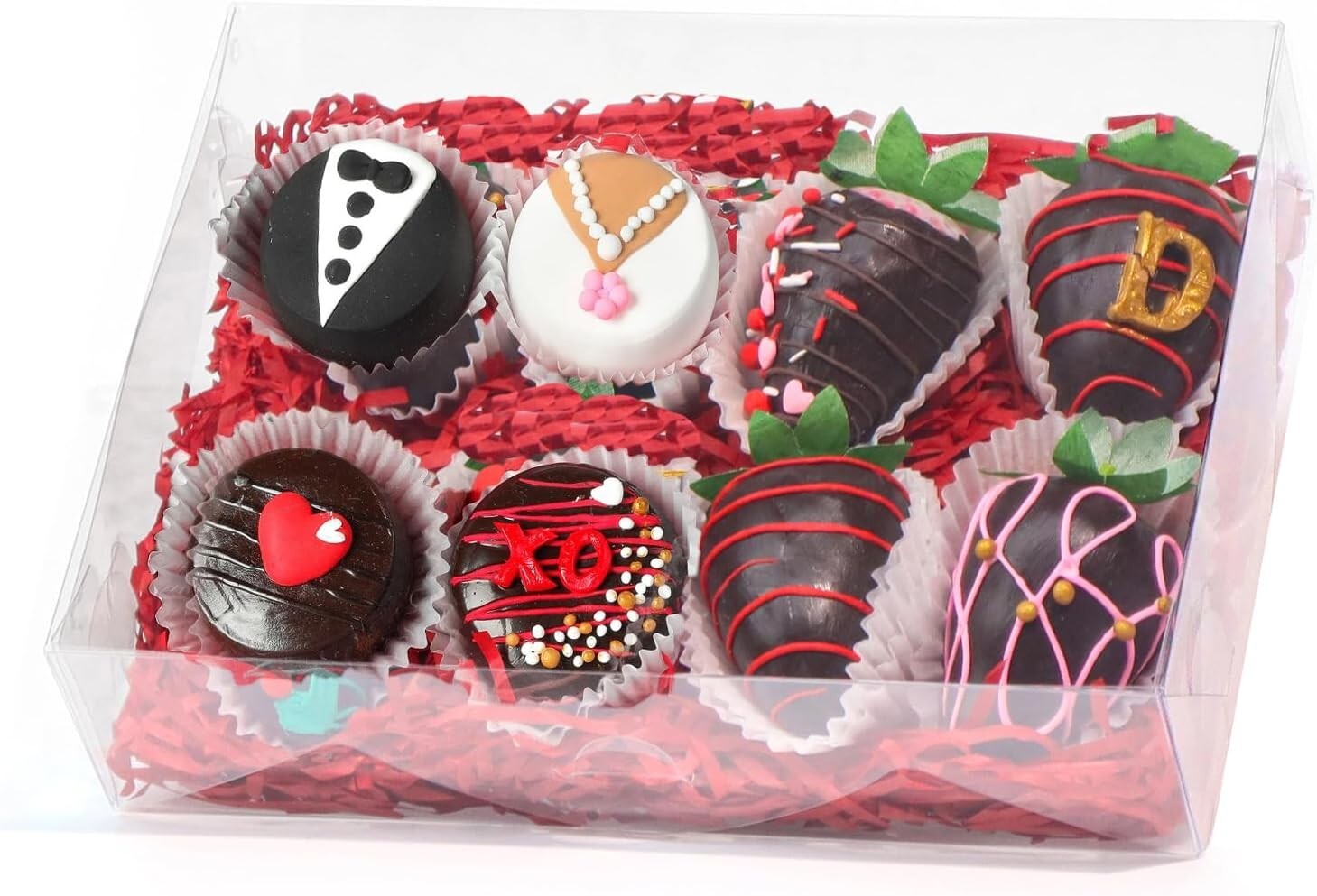 20 pcs 8x6x2Inches Plastic Clear Cookies Boxes Bakery Boxes Chocolate Boxes Gift