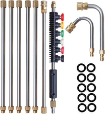 4000PSI 120"Pressure Washer Wand Extension Power Lance Gun Attachment Nozzle Tip