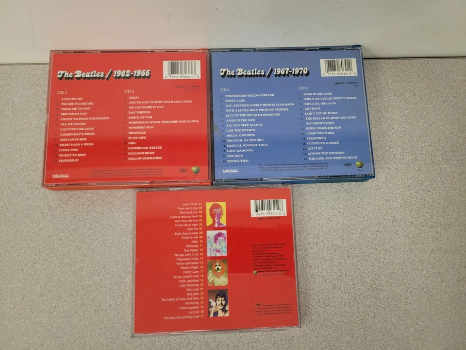 The Beatles Lot of 5 CDs : 1962-1966/1967-1970 Red & Blue CD & The Beatles #1 CD — 第 2/4 张图片