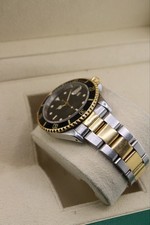 Rolex Submariner 16613 Silver and Gold Oyster Bracelet with Black Bezel 7