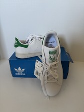 NIB Adidas FX7519 Stan Smith Primegreen sneaker White Green Size 4 Big Kids