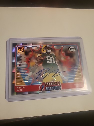 2024 Donruss Action All Pro Autografi Preston Smith #183/299 AUTO PACKERS - Foto 1 di 3