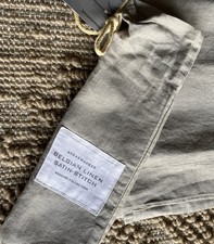 ONE Restoration Hardware Stone Washed Belgian Linen Satin Stitch King Sham Gray