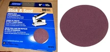 Norton  9-Inch PSA 80 Grit Aluminum Oxide Adhesive Sanding Discs  18 Pack