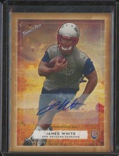 2014 Topps Turkey Red JAMES WHITE RC Rookie Card Auto Patriots Football NFL NJ1. rookie card picture