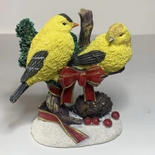 Bradford Exchange Goldfinches With Branch Holiday Tweets Songbird Leaves 2011