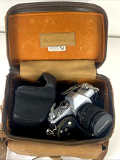 Mamiya Sekor 1000 DTL 35mm SLR Camera  85-205mm Lens  Sportsman Leather Bag