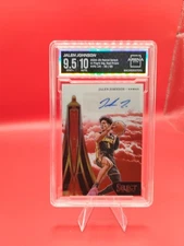 2024-25 Panini Select In Flight Signatures Red Prizm /99 Jalen Johnson #IFS-JJN
