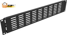 2U Hinged Blank Rack Mount Panel Spacer with Venting for 19 Inches Network Cabi
