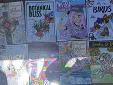 Lot Of 20 BRAND NEW Adult Coloring Books ANIMALS, plants, all different